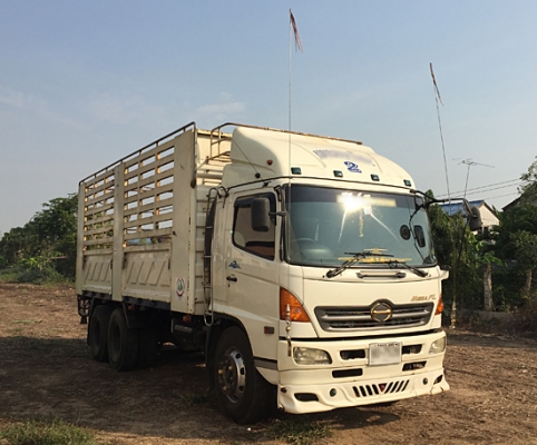 ขาย HINO MEGA FL1JNPA เครื่อง JO8C-TS 220 แรงม้า ปี 48 กระบะล่องสามมิตร ไม่ดั้ม ยาว 6.20 เมตร