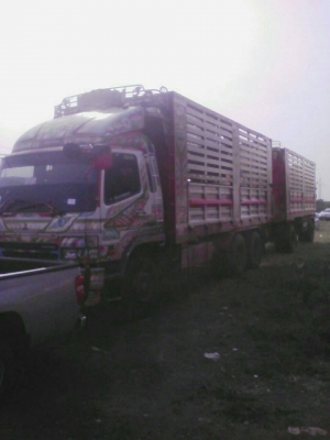 ขายรถบรรทุก 18 ล้อพ่วงแม่ลูกดัมพ์ HINO MEGA 260 แรงม้าปี 2550 ลูกพ่วง ST 2 เพลา ราคา 1650000
