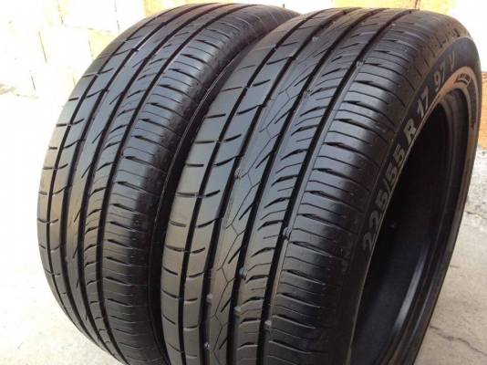 ยาง Continental 225-55-17 ปี 15 2 เส้น 3000 ยางสวยๆเนื้อนิ่มๆไม่บวมดอกเต็มๆยางเหลือเยอะวิ่งใด้อีกนานค่ะ