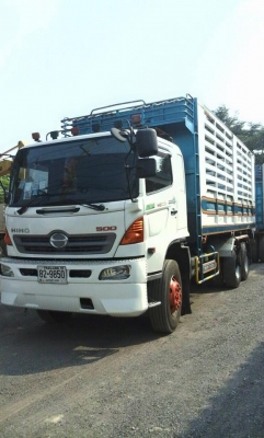 ขายสิบล้อ HINO FM1A 344 ปี53 พ่วงแม่ลูกดั้มคอกเกษตรเหล็ก  รถสวยพร้อมใช้งาน