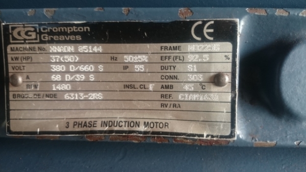 มอเตอร์ 50 แรง 3เฟส motor 50 hp 380v