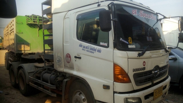 ขายรถ10ล้อหัวลากเครื่อง260แรงติดแก๊สโรงงานพร้อมหางเซมิดั้ม