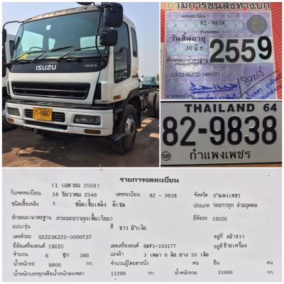 แสงฟ้าเต๊นท์รถ//ขายรถ10ล้อ2เพลา ISUZU-GIGA ปี46 GXZ23KZ22 แสงฟ้าเต๊นท์รถ//ขายรถ10ล้อ2เพลา ISUZU-GIGA ปี46 GXZ23KZ22