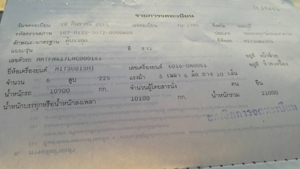 สิบล้อ มิตซู FUSO FN617 LNC -225โบว์ ปี49 ช่วงยาว 7.60ม รถสภาพดีสวยเดิมๆวิ่งงานประจำ เล่มทะเบียนพร้อมโอน ราคาเบาๆ 695,000บ ต่อรองได้ สิบล้อ มิตซู FUSO FN617 LNC -225โบว์ ปี49 ช่วงยาว 7.60ม รถสภาพดีสวยเดิมๆวิ่งงานประจำ เล่มทะเบียนพร้อมโอน ราคาเบาๆ 695,000บ ต่อรองได้