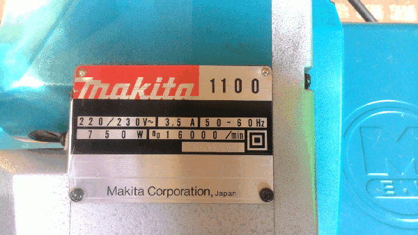 ขายด่วนกบไฟฟ้าหน้า3 MAKATA 1100 750W.16000/min.