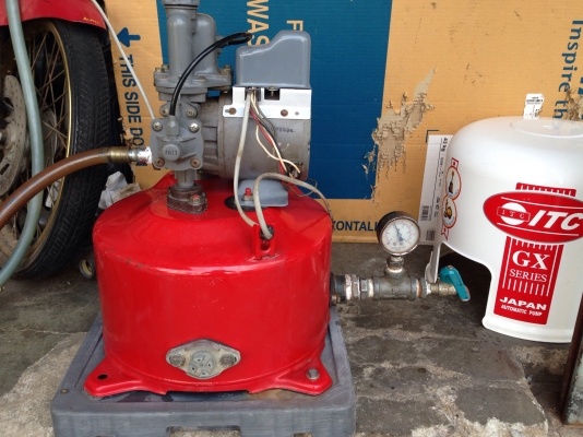 ขายปั้มน้ำอัตโนมัติ ITC(Hitachi) 150W สภาพสวย วิ่งนิ่ม ตรวจเช็คแรงดันเรียบร้อย ไม่มีรั่วซึม พร้อมใช้งาน