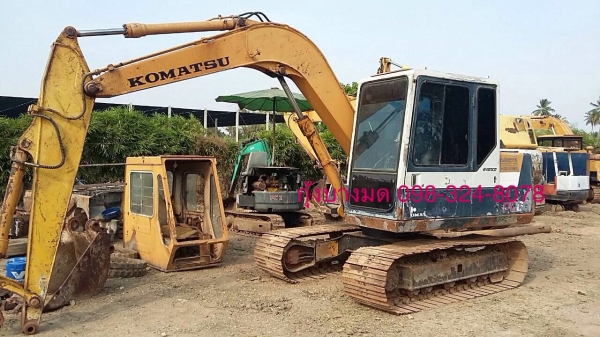 ขายรถแบ็คโฮ Komatsu PC60 รุ่น 6 เครื่องเดิม ปั๊มเดิม ใบแทรคใหญ่ บูมปลายยาวพิเศษ เอกสารซื้อขาย