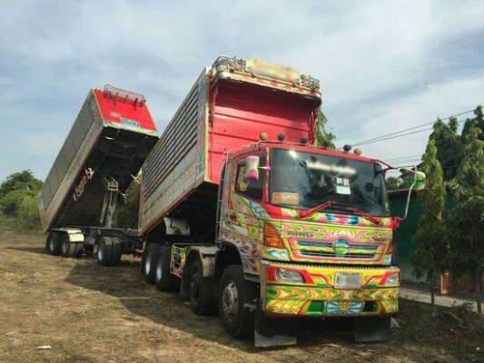 ขายรถบรรทุก 24 ล้อ พ่วงแม่ลูก-ดั๊มพ์ ยี่ห้อ HINO MEGA FM1A ซีรี่ 500/344 แรงม้า ปี 2553 ( การันตีรถสวยจริงๆ เจ้าของขายเอง )