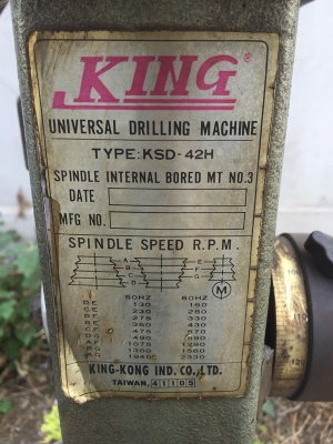 สว่านแท่น King รุ่น KSD-42H