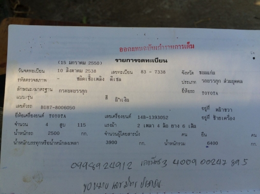 TOYOTA ไดน่า115 พร้อมใช้ กระบะ4.30