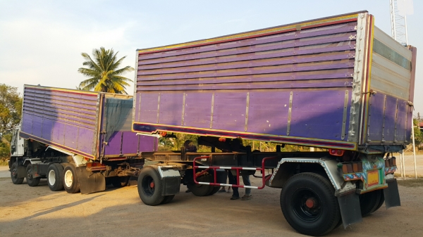 ขายรถพ่วง 20 ล้อ แม่-ลูก กระบะเนียมคอกเกษตรดั้ม อู่.พนัส ISUZU 240 วางเครื่อง.270 เกียร์อีตั้น ช่วงล้าง ZM-10 ราคา.1350000 สนใจรีบจองด่วน