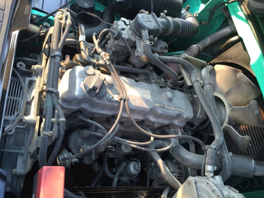 รถยกมิตซูบิชิ รุ่นล่าสุด น้ำหนักยก 2.5 ตัน เสาสูง 4 เมตร แผงงาสไลด์ เสาสูง 4 เมตร เครื่องเบนซินติดแก๊สเรียบร้อย