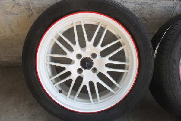 ล้อแม็ก17นิ้ว4รู100 พร้อมยาง สวยๆ 4 ล้อ ราคา 6750 บาท ล้อแม็ก17นิ้ว4รู100 พร้อมยาง สวยๆ 4 ล้อ ราคา 6750 บาท