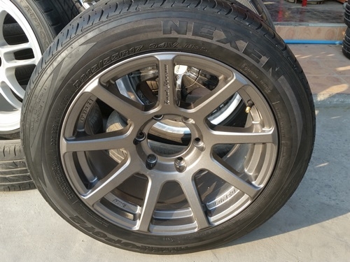 ขายล้อ LENSO RTE 17 6รูกว้าง8 ET20 ยาง215/55/17  4 ล้อ