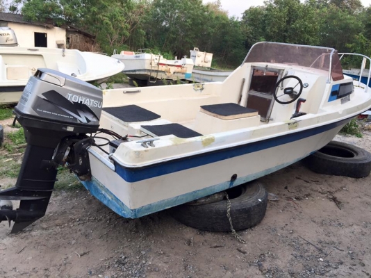 เรือตกปลา F17.เครื่องโตฮัทสุ 50 แรงหัวฉีด มีทิมไฟฟ้า