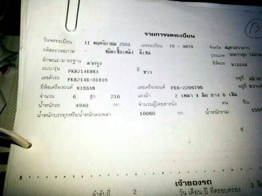 ขออนุญาติ ขายหัวลากหกล้อ