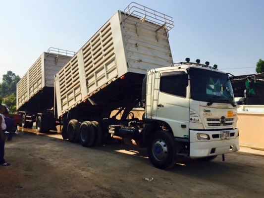 ขายรถสิบล้อHino fm1a 344ดั้มเหล็กเกษตรอู่สามมิตรพ่วงแม่ลูกปี55รถพร้อมใช้งาน