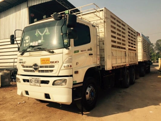 ขายรถสิบล้อHino fm1a 344ดั้มเหล็กเกษตรอู่สามมิตรพ่วงแม่ลูกปี55รถพร้อมใช้งาน