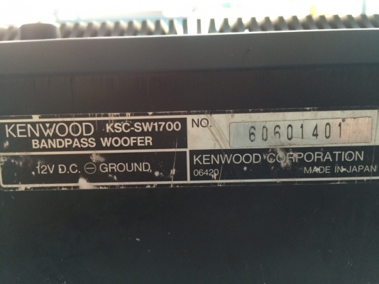 KENWOOD KSC-SW1700 ลำโพง6นิ้ว 2ดอก 160W เบสแน่น Made in Japan มือ2 ญี่ปุ่น