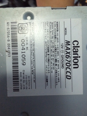 Clarion MAX670CCD จอ7นิ้ว ทัชสกรีน DVD อ่านทุกอย่าง HDD30GB MS CARD MP3 CD ปรับระดับได้ Made in Japan มือ2 ญี่ปุ่น