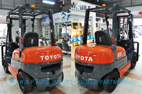 ขายรถโฟล์คลิฟท์มือสอง TOYOTA รุ่น 6FD25-15288 ราคา xxx,xxx บาท นำเข้าจากประเทศญี่ปุ่น 100\% ไม่เคยใช้งานในไทย