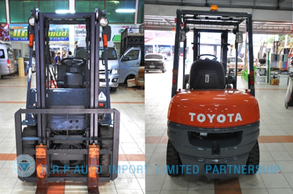 ขายรถโฟล์คลิฟท์มือสอง TOYOTA รุ่น 6FD25-15288 ราคา xxx,xxx บาท นำเข้าจากประเทศญี่ปุ่น 100\% ไม่เคยใช้งานในไทย