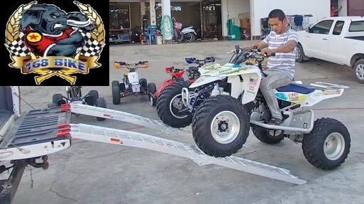 บันไดอลูมิเนียมยกรถใช้สำหรับนำมอเตอร์ไซค์ขึ้นรถกระบะเพียง 2,500บ. ปลีก-ส่ง