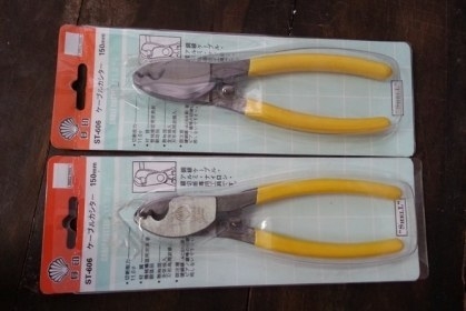 ขายคีมตัดควั่นสายไฟขนาด6,10นิ้ว SHELL Made in Japan.