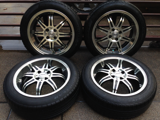 ล้อ NKB ขอบ16 สภาพสวย ไม่มีซ่อม พร้อมยาง Goodyear 185 55 16 สิ้นปี13 ดอกเต็ม ใช้กันยาว ราคาไม่แพง