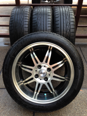 ล้อ NKB ขอบ16 สภาพสวย ไม่มีซ่อม พร้อมยาง Goodyear 185 55 16 สิ้นปี13 ดอกเต็ม ใช้กันยาว ราคาไม่แพง