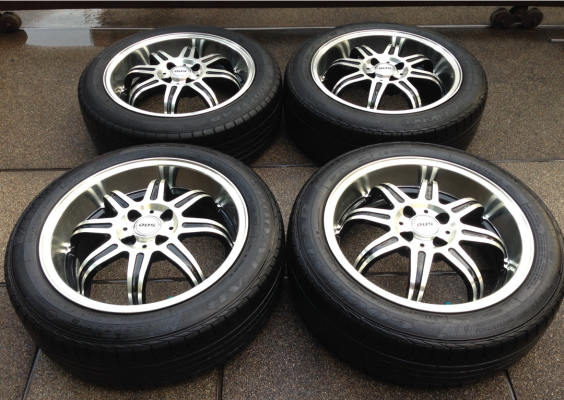 ล้อ NKB ขอบ16 สภาพสวย ไม่มีซ่อม พร้อมยาง Goodyear 185 55 16 สิ้นปี13 ดอกเต็ม ใช้กันยาว ราคาไม่แพง