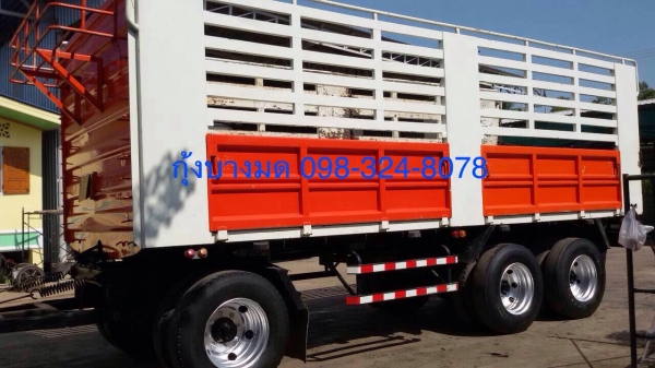 ขายลูกพ่วงไม่ดัมพ์อู่สามมิตร 3 เพลาแท้ ยาว 7 เมตร ปี 55 ยางเต็ม ทะเบียนพร้อท