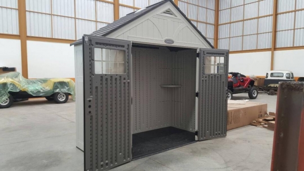 ห้องเก็บของ แบบ Outdoor ขนาด 8'4.5"x4'075" 206ลูกบาศ์กเมตร  วัสดุทำมาจาก เรซิ่น (Resin) อย่างดี แข็งแรง 48,000 บาท 0835662999 LineID : hs4trp