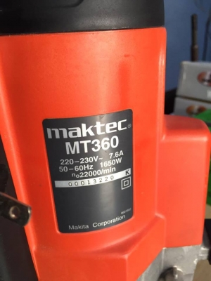 ขายเลาเตอร์ MAKTEC MT 360 มือสอง (ไม่เคยผ่านการใช้งาน) ครับ
