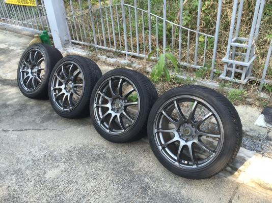 แม็ก17 กว้าง7.5 ใส่ได้ทั้ง4รู100/4รู114 ไม่คต ไม่เคยซ่อมถูกๆ