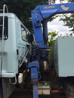 รถ 6 ล้อ ISUZU FRR12 ติดเครน 3 ตัน 3 ปลอก มีดั้ม เครื่อง 175 แรง