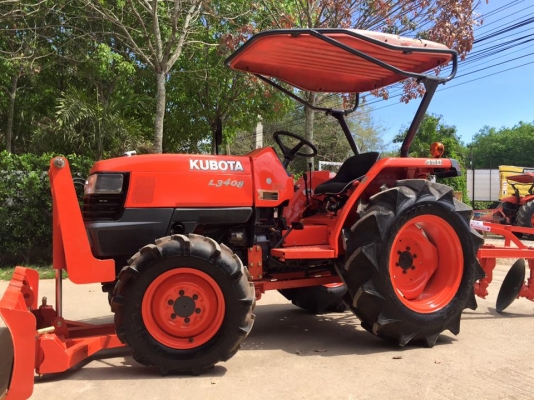 ขายรถไถKubota L3408 (4WD) พร้อมใบมีดหน้าและผานบุกเบิกใหม่ๆ รถพร้อมใช้งาน