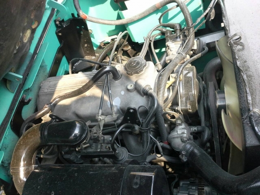 Sumitomo ขนาด1.5ตันเสาสูง3เมตร เกียร์ธรรมดา เครื่องเบนซิล ยางตันใหม่4เส้น รถญี่ปุ่นแท้ ราคาต่อรองได้0816161541