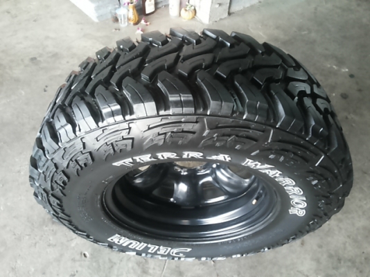 กระทะ+ยาง MUD 265/75/16 สภาพ99\% ไร้ริ้วรอย