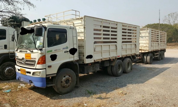 ขาย รถพ่วงแม่-ลูกไม่ดั้ม HINO FM2P 380 แรงม้า ปี 52 กระบะสามมิตร คัสซีสวยตลอดเส้น เครื่องเดิม เกียร์เดิม ลูก 3 เพลาแท้ ทะเบียนพร้อมโอน