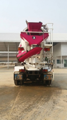 บรรทุกเฉพาะกิจ(คอนกรีดผสมเหลว) รถโม่ปูนใหม่ 7คิว สวย พร้อมใช้งาน HINO FM227 EP100  285 แรง สีขาว-ชมพู