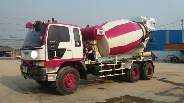 บรรทุกเฉพาะกิจ(คอนกรีดผสมเหลว) รถโม่ปูนใหม่ 7คิว สวย พร้อมใช้งาน HINO FM227 EP100  285 แรง สีขาว-ชมพู