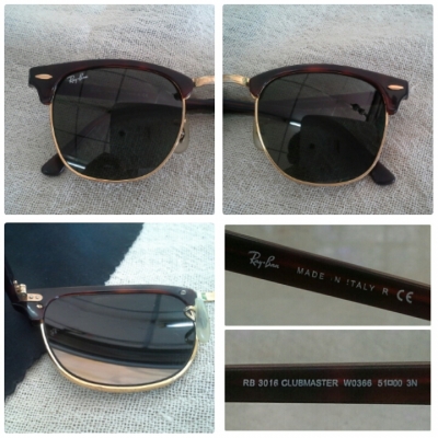 อภิมหาแว่นตาคลับมาสเตอร์  Ray-Ban Clubmaster made in Italy ตัวแท้! ตัวจริง!