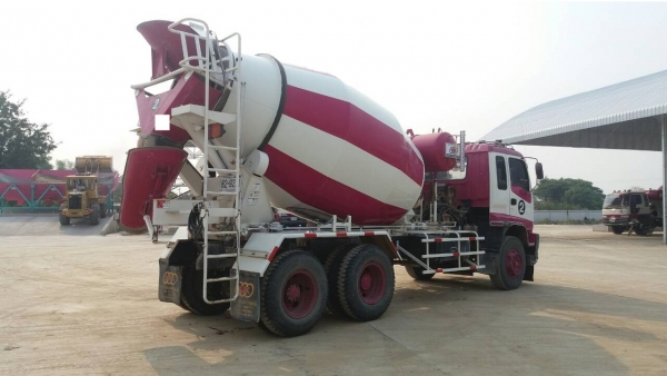 บรรทุกเฉพาะกิจ(คอนกรีดผสมเหลว) รถโม่ปูนใหม่ 7 คิว สวย พร้อมใช้งาน ISUZU FXZ23...  6SD1-4 320แรง สีขาว-ชมพู