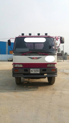 บรรทุกเฉพาะกิจ(คอนกรีดผสมเหลว) รถโม่ปูนใหม่ 7คิว สวย พร้อมใช้งาน HINO FM3M   M10C-A 240 แรง สีขาว-ชมพู