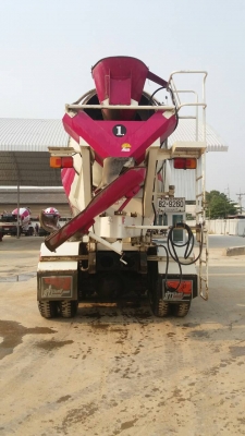 บรรทุกเฉพาะกิจ(คอนกรีดผสมเหลว) รถโม่ปูนใหม่ 7คิว สวย พร้อมใช้งาน HINO FM3M   M10C-A 240 แรง สีขาว-ชมพู