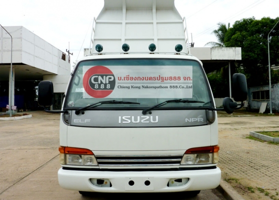 SK-35 ISUZU NPR การ์ตูน กระบะดั้มพ์ 4 เมตร กระบอกดั้มพ์ 4 TON 6 ล้อ รถสวยสภาพพร้อมใชั