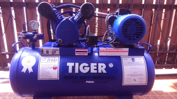 ปั๊มลมไทเกอ92ลิตรไฟบ้านใช้งานได้ปกติ