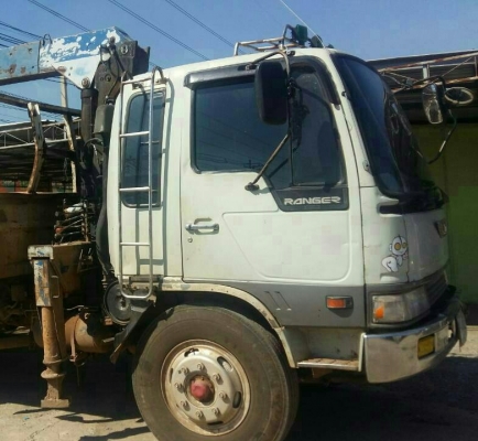 หกล้อ ฮีโน่ FG195 เครน 4ตัน ช่วงยาว5.50ม สภาพพร้อมใช้งาน เล่มทะเบียนพร้อมโอน