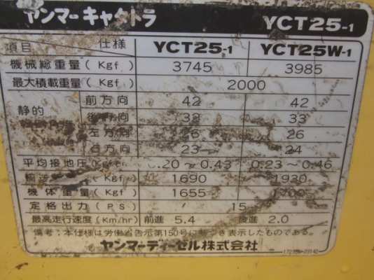 ขาย-รถบรรทุกตีนตะขาบ YANMAR: YCT 25W-1 มีวิ๊นสำหรับลากท่อนไม้/ซุง ได้ดี แทรคเหล็ก ขาย-รถบรรทุกตีนตะขาบ YANMAR: YCT 25W-1 มีวิ๊นสำหรับลากท่อนไม้/ซุง ได้ดี แทรคเหล็ก
